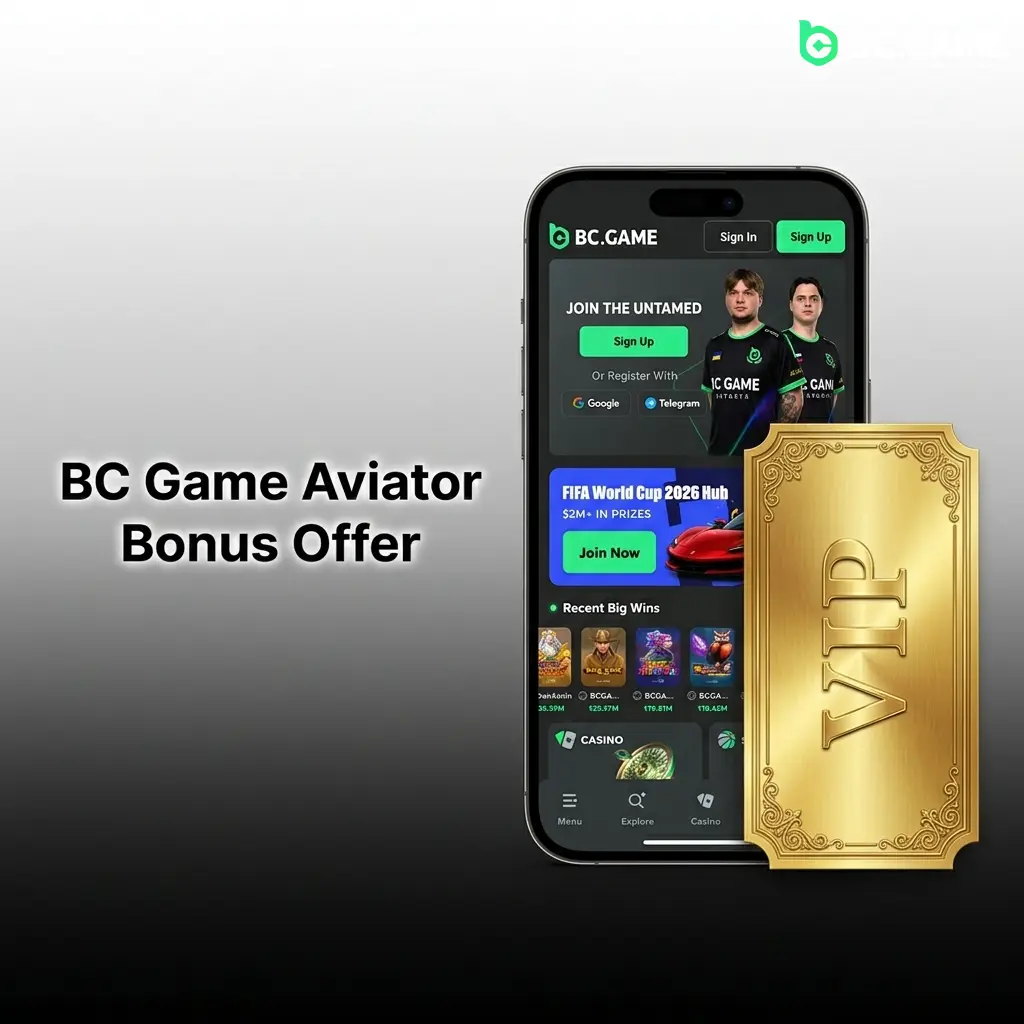 BC Game Aviator tiered rakeback bonus offer showing 220% to 500% rewards for new player deposits