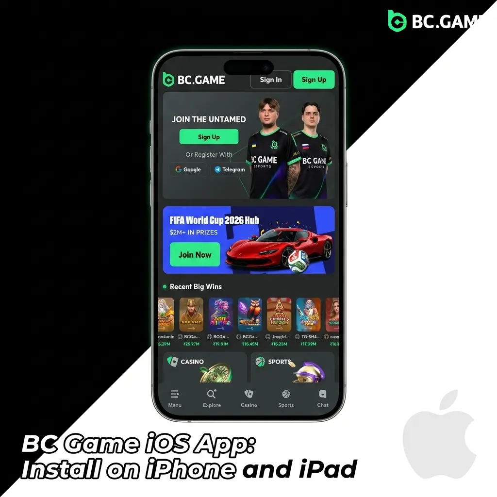 BC Game iOS app installation guide on iPhone and iPad via Safari Add to Home Screen shortcut