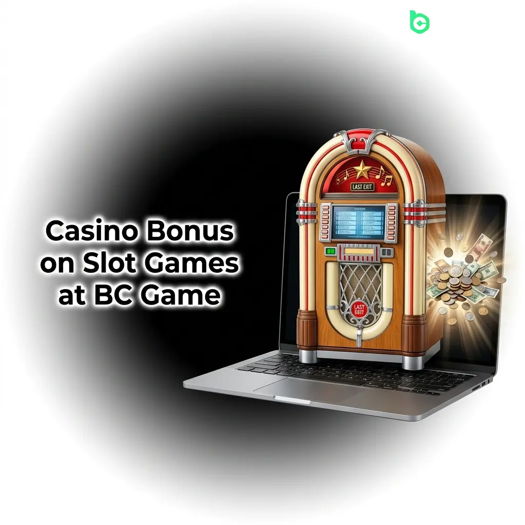 BC Game casino bonus structure showing tiered welcome rakeback offers up to 500% across four deposits for slot games
