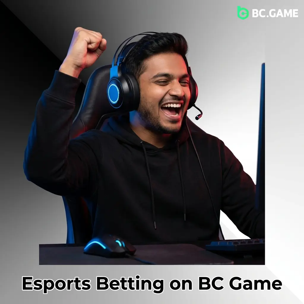 BC Game esports betting covering Dota 2, CS2, LoL, Valorant, StarCraft II with live and pre-game markets for Indian players