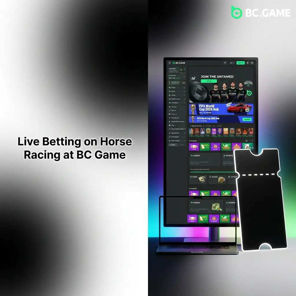 Live betting on horse racing at BC Game with real-time odds, cash-out, and multi-market in-play options