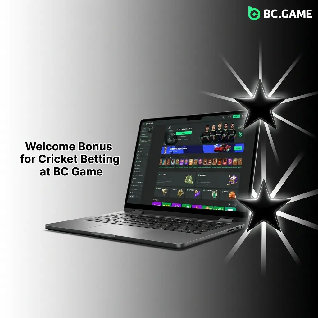 BC Game welcome bonus four-tier rakeback package for cricket betting with up to 500% on deposits starting at 100 INR